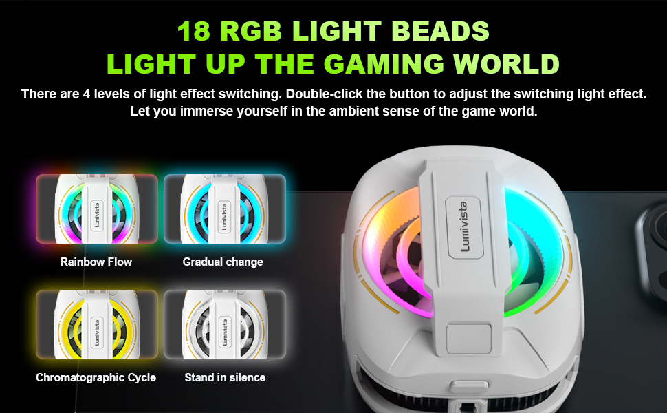 18 RGB light beads light up the gaming world
