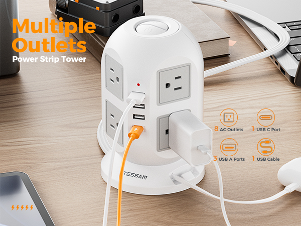 Surge Protector Power Strip 10ft