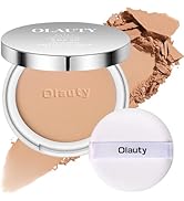 Mineral Powder Foundation with SPF 30+, 4-in-1 Mineral Sunscreen Pressed Powder for Face, Conceal...