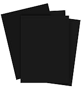 Black Cardstock 8.5 x 11 Card Stock Construction Paper,40 Sheets Black Paper CardStock for Invita...