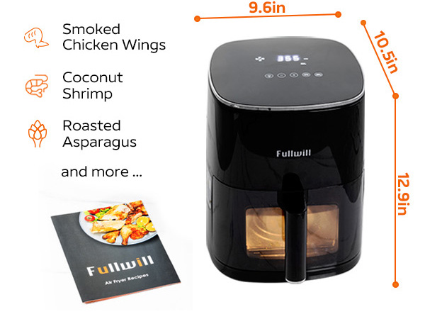 This air fryer comes with a 28-Recipe Booklet to help you cook like a pro