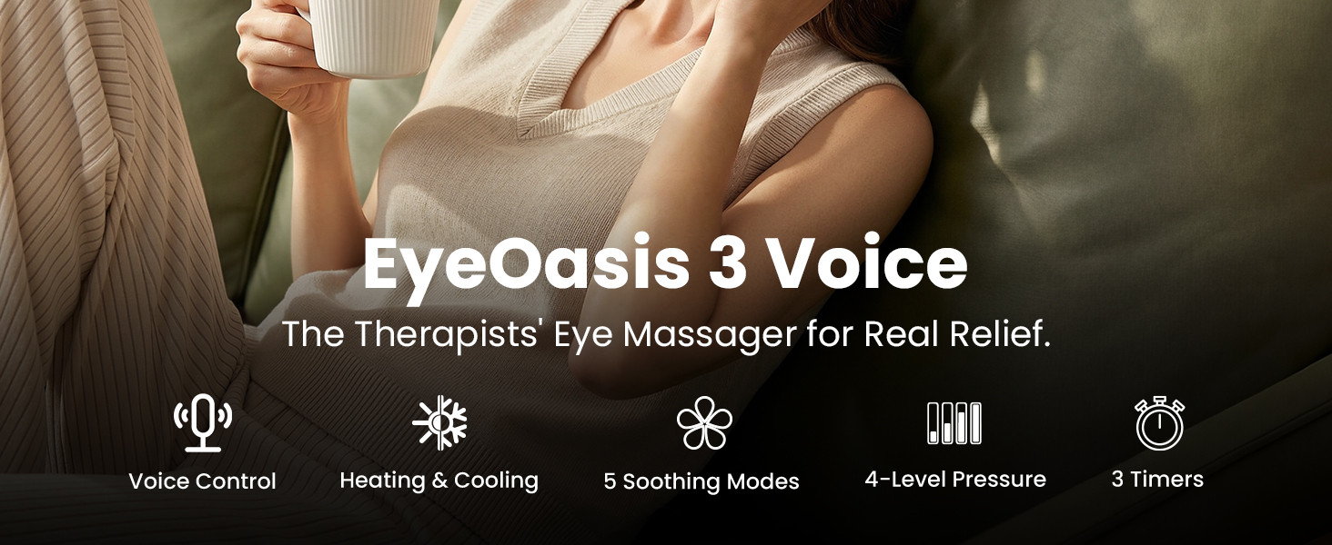 eye massager with heat and cooling fsa/hsa eligible eye mask massager migraine mask