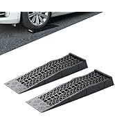 Donext Ramps Low Profile Plastic Car Service Ramps 3 Ton Truck Vehicle - 2 Pack