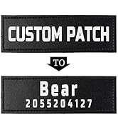 MUMUPET 2 Pack Custom Dog Harness Patches, Personalized Name Phone Number, Removable Hook &amp; Loop ...