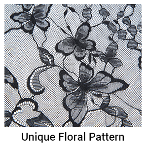 Black butterfly patterned lace tablecloth