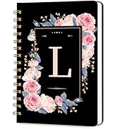 Hllwxrk Lined Spiral Journal Notebook, A5 College Ruled Spiral Notebook for Women, Hardcover with...
