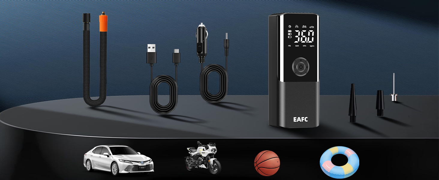 portable tire air compressor for car