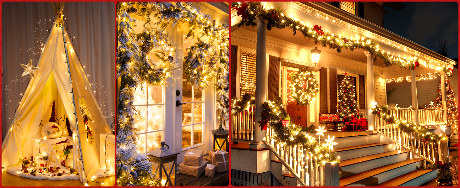 Warm white Christmas lights-5