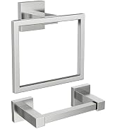 FORIOUS Toilet Paper Holder Set Wall Mount, SUS 304 Stainless Steel Pivoting Toilet Paper Holder ...
