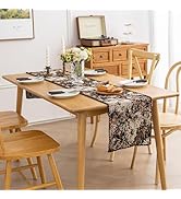 Boho Embroidery Table Runner, Flower Fall Kitchen Dining Table Decoration for Home Party Decor 13...