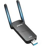 PLERY BE6500 USB WiFi 7 Adapter, Tri-Band Wireless Network Adapter for Desktop PC Laptop, Ultra-L...