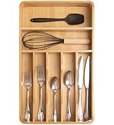 KitchenEdge Silverware Organizer - Cutlery, Flatware, and Utensil Holder for Kitchen Drawers, Fix...