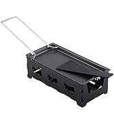 Mini Tea Light Raclette Set, Foldable BBQ Cheese Melt Pan Cheese Raclette, Portable Baking Tray S...