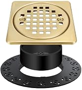 4 Inch Drain Grate Kit, Compatible with Schluter Kerdi Drain Flange, Square Shower Floor Drain SS...