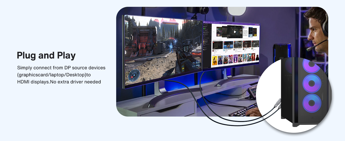 DP 1.4 to HDMI 2.1