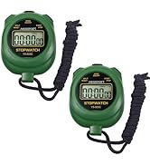 2 Pack Digital Sport Stopwatch Timer for Coaches, ON/Off Countdown Large Display Simple Stop Watc...