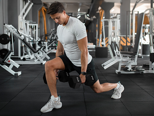 Fitvids Rubber Encased Exercise &amp; Fitness Hex Dumbbell, Hand Weights with Handle, Multiple Sizes