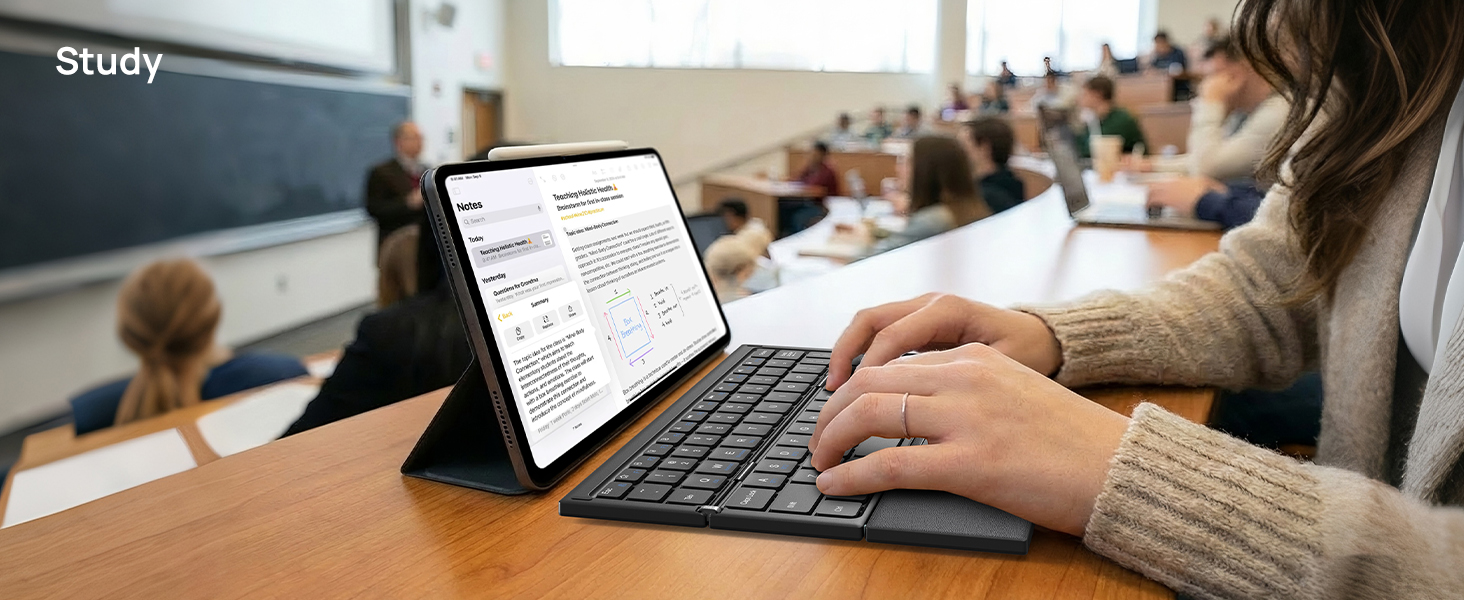 SODI Tri-Fold Portable Bluetooth Keyboard with Touchpad