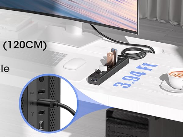 Long Cable USB to USB splitter