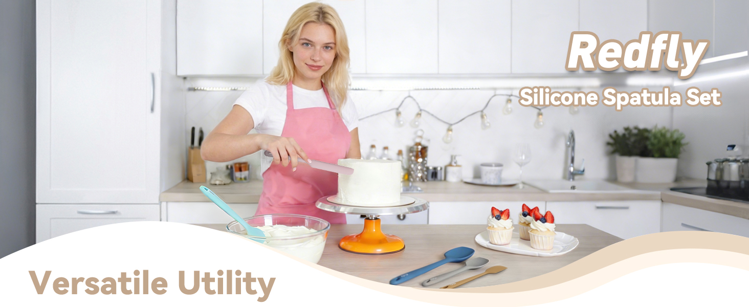 This silicone spatula set includes heat resistant spatulas, silicone spoonula for your cooking needs