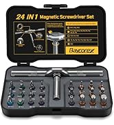 BaycoreX 24 in 1 Magnetic Ratchet Screwdriver Set,T Handle Ratcheting Screw Driver Kit,Precision ...