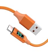 Zosvoses USB Type C Cable with LED Display Compatible with iPhone 15/15 Pro/15 Plus/15 Pro Max, M...