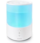 CLARSTON Humidifier for Bedroom, 2.5L Cool Mist Humidifier with Essential Oils Diffuser and Night...
