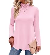 Zeagoo Long Sleeve Shirts for Women Turtleneck Work Casual Tunic Tops | Mock neck tops,long sleev...
