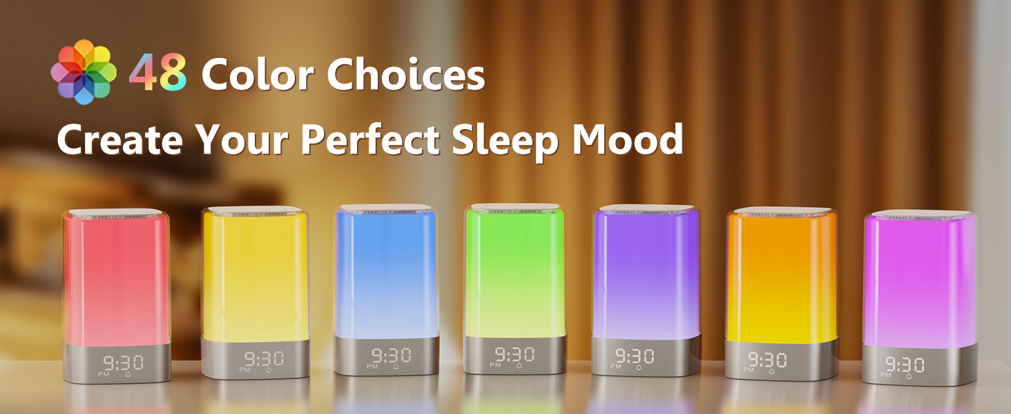 The Sound Machine White Noise Machine with 48 RGB Night Light for Baby Men Women Teenage Girls Boys