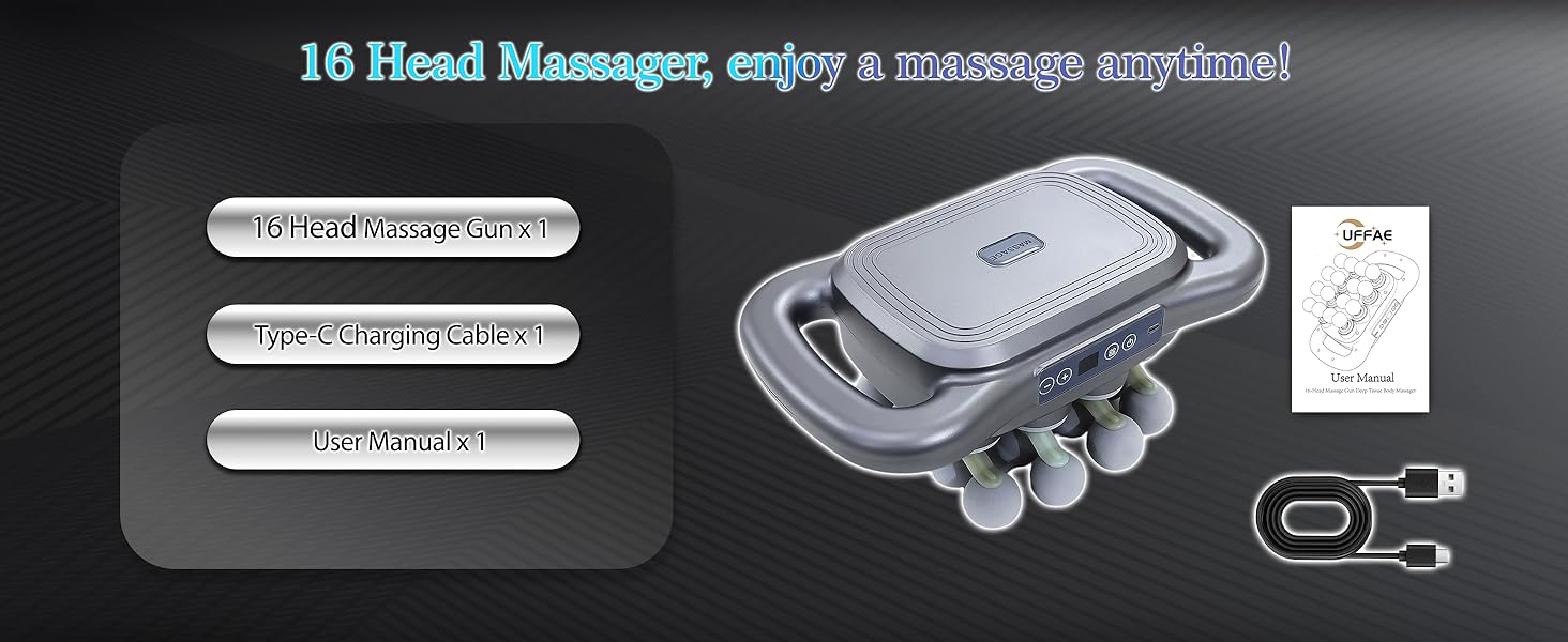 16-Head Massage Gun
