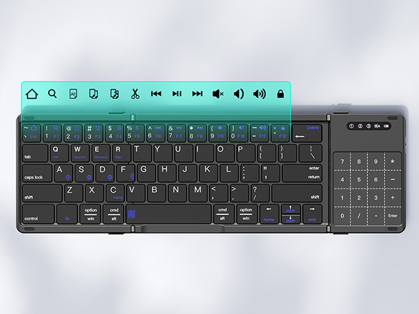 foldable keyboard with trackpad