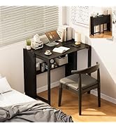 Dezyfurni BaBamboo Foldable Desk, Folding Desks for Small Spaces, Mid Century Small Computer Desk...