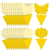 Landisun 24PCS Fruit Fly Traps Yellow Sticky Traps Fungus Gnat Traps Insect Bug Traps for Indoor ...