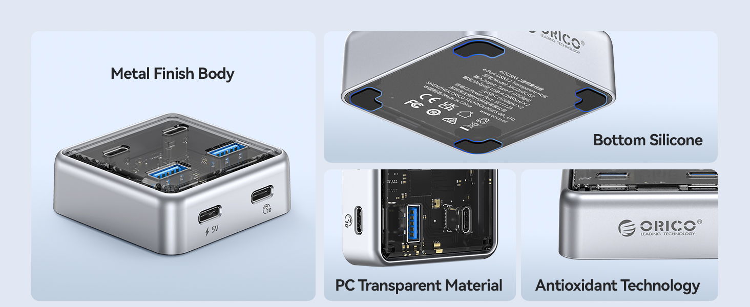 4-Port Alloy USB Splitter