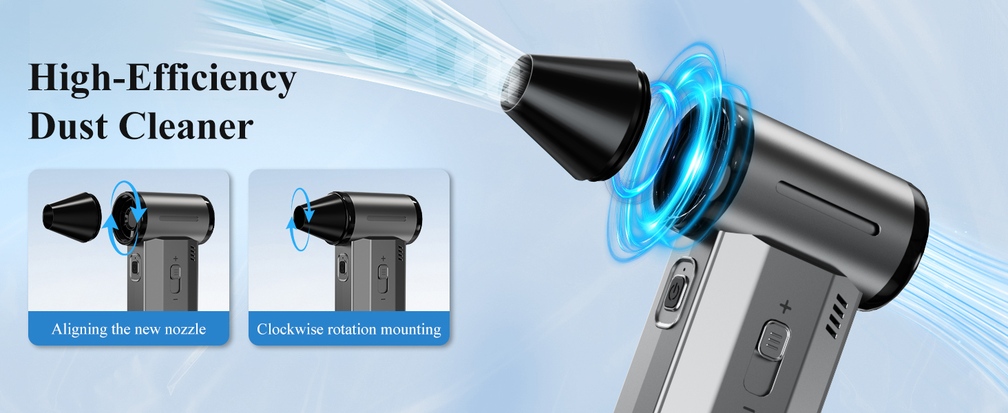 Text reads 'High-Efficiency' and 'Dust Cleaner'. Kitchen sink cleaning system with rotating brush head shown cleaning dishes and fruit in multiple demonstration images.