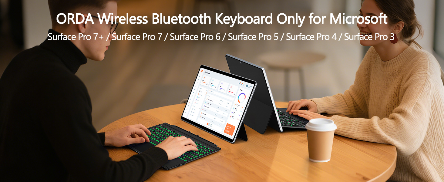 surface pro keyboard for 7+/7/6/5/4/3 Microsoft surface pro keyboard type cover wireless bluetooth