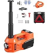 VEVOR Electric Car Jack, 5 Tons /11000 lbs, Electric Scissor Jack with Built-in Inflator, 12V Tir...