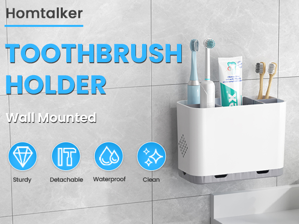 Bathroom Organizer:This bathroom toothbrush and toothpaste organizer is made of durable PP material