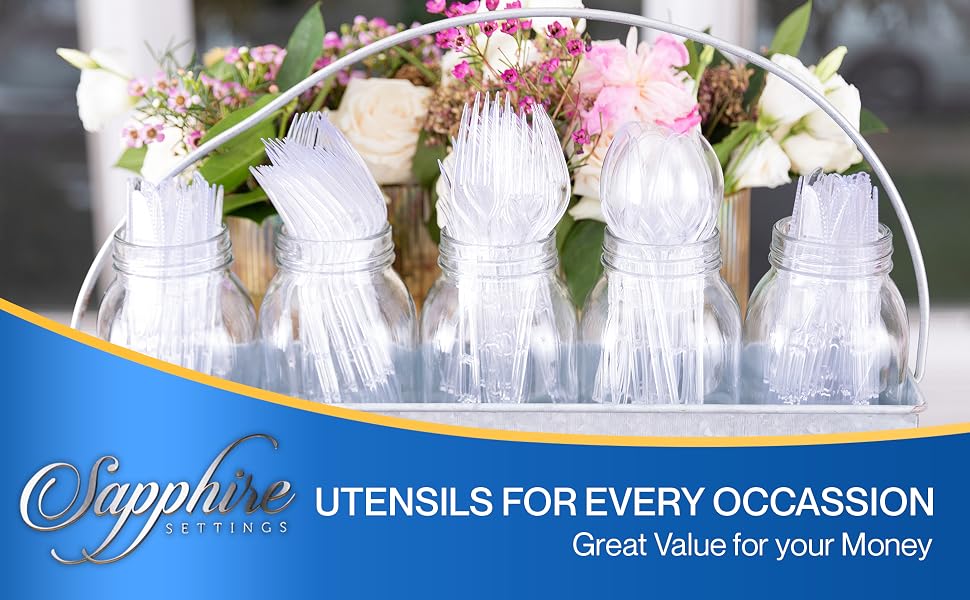 Features an elegant, crystal-clear color that can complement and adapt to any table setting
