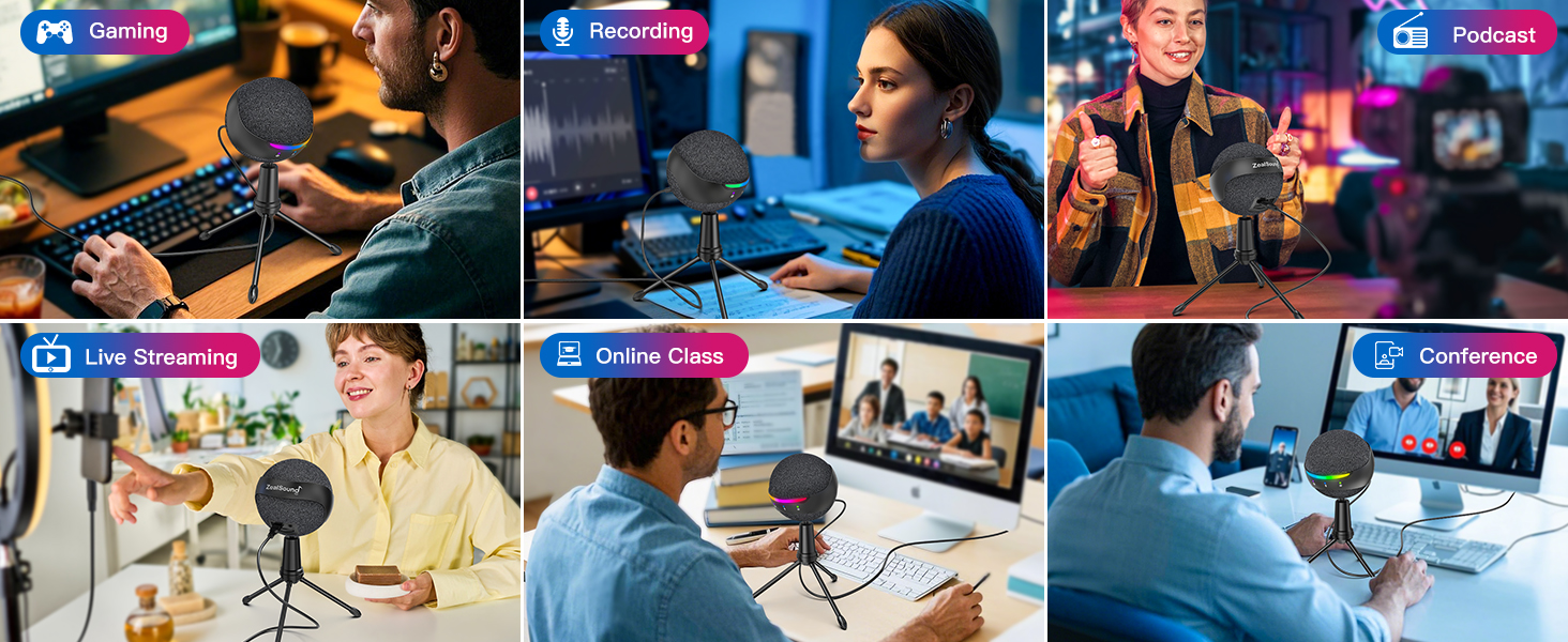 ZealSound USB Microphone for Gaming