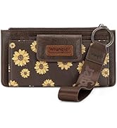 X Wrangler Wristlet Wallet for Women Large Capacity Sunflower Bifold Wallet Multi Coin Pocket Clu...