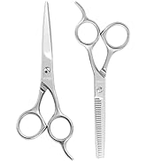 LIVINGO 2 Pack 6.5” Hair Cutting Scissors Kit, Professional Barber Hairdressing Texture Haircut T...