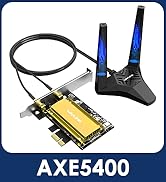 WAVLINK PCIe WiFi 6E WiFi Card with Magnetic Antennas, 2025 Tri-Band AX5400 Wireless Network Card...