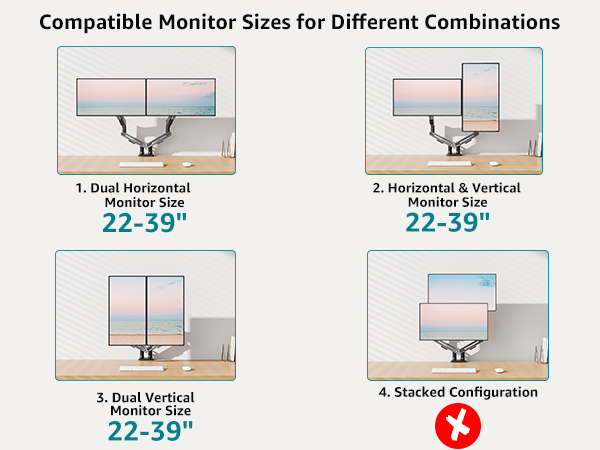 double monitor mount