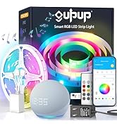 GUPUP WiFi Led Lights 50 ft, Smart App Controlled Led Strip Lights, Compatible with Alexa and Goo...