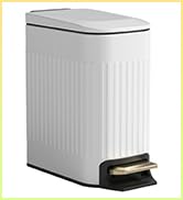 6L/1.6 Gallon White Garbage Can