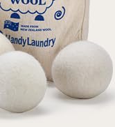 Wool Dryer Balls - Natural Fabric Softener, Reusable, Reduces Clothing Wrinkles and Saves Drying ...