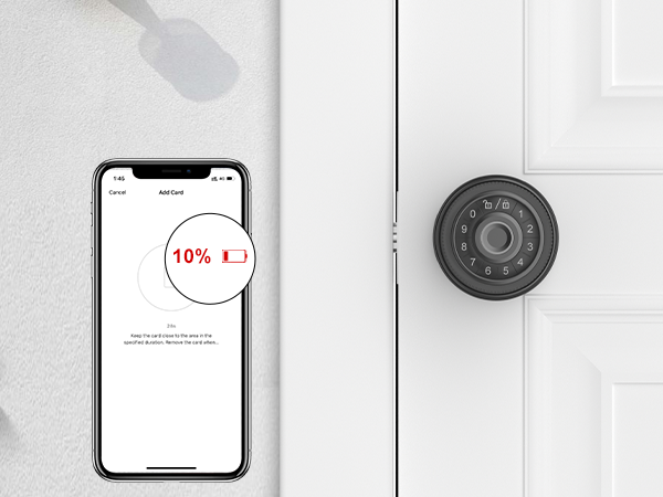 fingerprint door knob with app