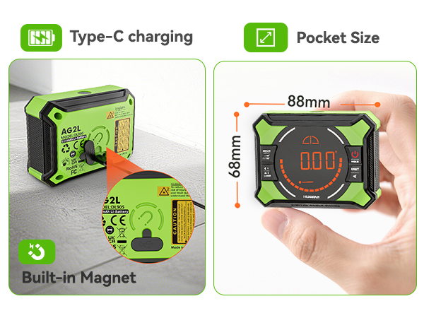 3-in-1 Digital Angle Gauge with Laser Level