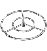 Skyflame 18-Inch Round Fire Pit Burner Ring for Natural Gas/Propane Fire Pit, 304 Stainless Steel…